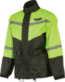 Fly Racing 2-Piece Rain Suit Black/Hi-Vis Lg