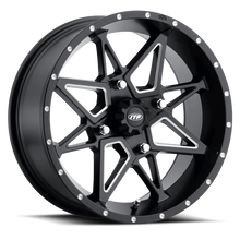 Load image into Gallery viewer, ITP Tornado 14X7 / 4x136 BP / 5+2 Offset Matte Black w/ Milled Accents Wheel