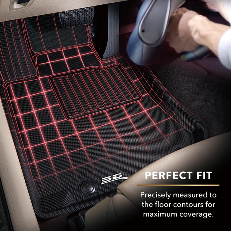 3D MAXpider 25+Toyota Camry Kagu 2nd Row Floor Liners- Black