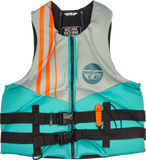 Fly Racing Neoprene Flotation Vest Teal/Grey/Orange 3x