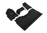 3D Maxpider 19-24 Dodge Ram 1500 Crew Cab w Bench Front Row Elegant Black R1 R2 (R1 3 Pcs Design)