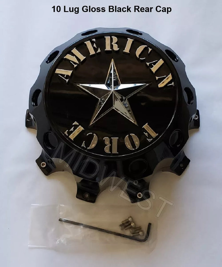 American Force 2" GLOSS BLACK ABS CENTER CAP 6 LUG