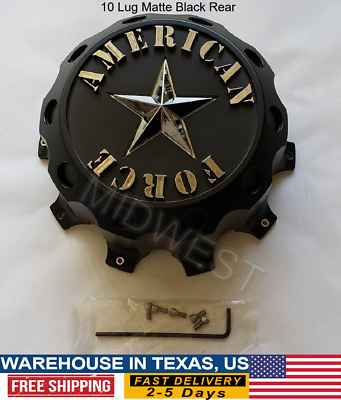 American Force 2" BLACK ABS CENTER CAP 6 LUG